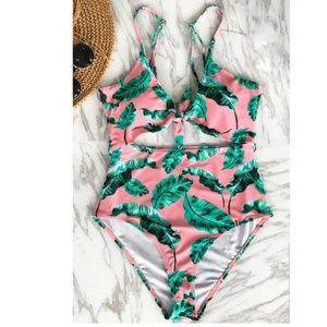 Paradise print one-piece swimsuit